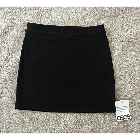 ASOS Design Women’s Black Mini Skirt Size Size Small New - Picture 2 of 9